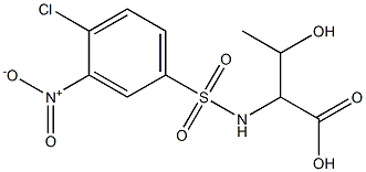 2-[(4-chloro-3-nitrobenzene)sulfonamido]-3-hydroxybutanoic acid