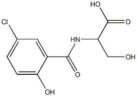 2-[(5-chloro-2-hydroxybenzoyl)amino]-3-hydroxypropanoic acid