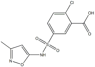 2-chloro-5-[(3-methyl-1,2-oxazol-5-yl)sulfamoyl]benzoic acid