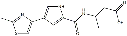 3-({[4-(2-methyl-1,3-thiazol-4-yl)-1H-pyrrol-2-yl]carbonyl}amino)butanoic acid Structure