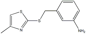 3-{[(4-methyl-1,3-thiazol-2-yl)sulfanyl]methyl}aniline