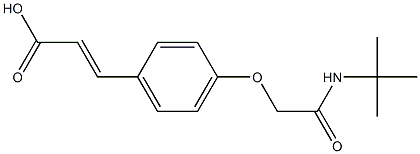 3-{4-[(tert-butylcarbamoyl)methoxy]phenyl}prop-2-enoic acid Struktur