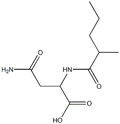 3-carbamoyl-2-(2-methylpentanamido)propanoic acid 结构式