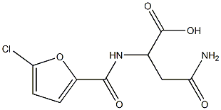 3-carbamoyl-2-[(5-chlorofuran-2-yl)formamido]propanoic acid 结构式
