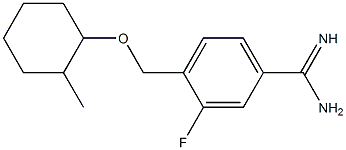 3-fluoro-4-{[(2-methylcyclohexyl)oxy]methyl}benzenecarboximidamide