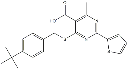 4-[(4-tert-butylbenzyl)thio]-6-methyl-2-thien-2-ylpyrimidine-5-carboxylic acid