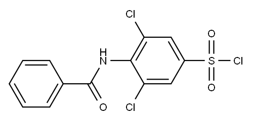 4-benzamido-3,5-dichlorobenzene-1-sulfonyl chloride