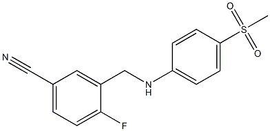 4-fluoro-3-{[(4-methanesulfonylphenyl)amino]methyl}benzonitrile