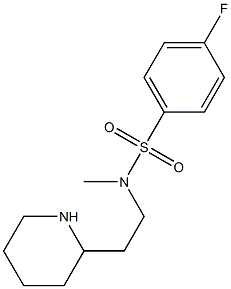 4-fluoro-N-methyl-N-[2-(piperidin-2-yl)ethyl]benzene-1-sulfonamide|