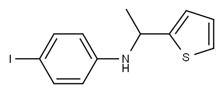 4-iodo-N-[1-(thiophen-2-yl)ethyl]aniline Struktur