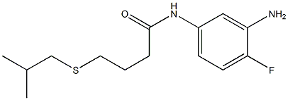 N-(3-amino-4-fluorophenyl)-4-[(2-methylpropyl)sulfanyl]butanamide