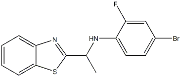N-[1-(1,3-benzothiazol-2-yl)ethyl]-4-bromo-2-fluoroaniline Structure