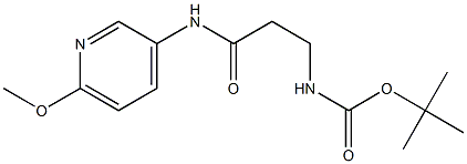 tert-butyl 3-[(6-methoxypyridin-3-yl)amino]-3-oxopropylcarbamate Structure