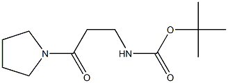 tert-butyl 3-oxo-3-pyrrolidin-1-ylpropylcarbamate Structure