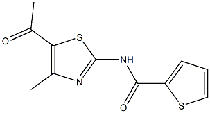 N-(5-acetyl-4-methyl-1,3-thiazol-2-yl)-2-thiophenecarboxamide Structure