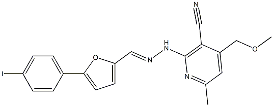 2-(2-{[5-(4-iodophenyl)-2-furyl]methylene}hydrazino)-4-(methoxymethyl)-6-methylnicotinonitrile