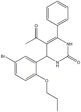 5-acetyl-4-(5-bromo-2-propoxyphenyl)-6-phenyl-3,4-dihydropyrimidin-2(1H)-one