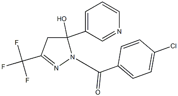 1-(4-chlorobenzoyl)-5-(3-pyridinyl)-3-(trifluoromethyl)-4,5-dihydro-1H-pyrazol-5-ol