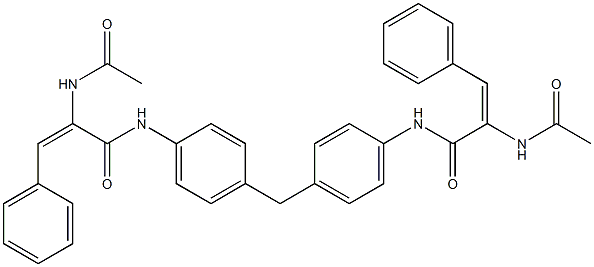 (E)-2-(acetylamino)-N-[4-(4-{[(E)-2-(acetylamino)-3-phenyl-2-propenoyl]amino}benzyl)phenyl]-3-phenyl-2-propenamide Structure