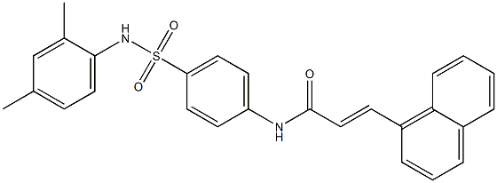(E)-N-{4-[(2,4-dimethylanilino)sulfonyl]phenyl}-3-(1-naphthyl)-2-propenamide