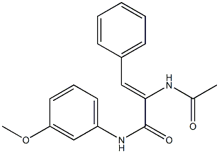 (Z)-2-(acetylamino)-N-(3-methoxyphenyl)-3-phenyl-2-propenamide Struktur