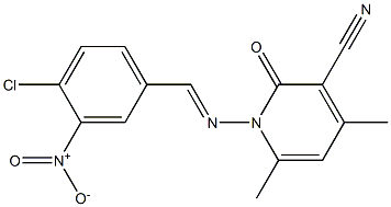 1-{[(E)-(4-chloro-3-nitrophenyl)methylidene]amino}-4,6-dimethyl-2-oxo-1,2-dihydro-3-pyridinecarbonitrile
