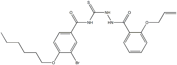 N-({2-[2-(allyloxy)benzoyl]hydrazino}carbothioyl)-3-bromo-4-(hexyloxy)benzamide