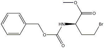 [R,(+)]-4-ブロモ-2-(ベンジルオキシカルボニルアミノ)酪酸メチル 化学構造式