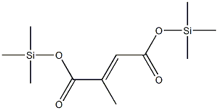 (E)-2-メチル-2-ブテン二酸ビス(トリメチルシリル) 化学構造式