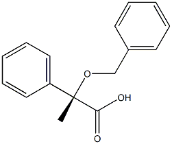 [S,(+)]-2-(ベンジルオキシ)-2-フェニルプロピオン酸 化学構造式