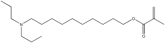 メタクリル酸10-(ジプロピルアミノ)デシル 化学構造式
