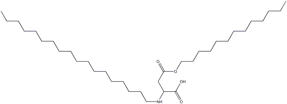 2-(オクタデシルアミノ)-3-(トリデシルオキシカルボニル)プロピオン酸 化学構造式