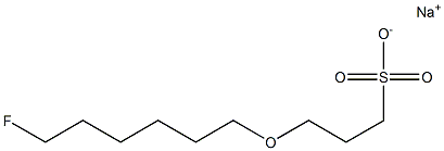 3-(6-フルオロヘキシルオキシ)-1-プロパンスルホン酸ナトリウム 化学構造式