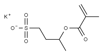3-(メタクリロイルオキシ)-1-ブタンスルホン酸カリウム 化学構造式
