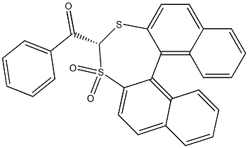 (R)-4-ベンゾイルジナフト[2,1-d:1',2'-f][1,3]ジチエピン3,3-ジオキシド 化学構造式
