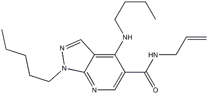 1-Pentyl-4-(butylamino)-N-(2-propenyl)-1H-pyrazolo[3,4-b]pyridine-5-carboxamide