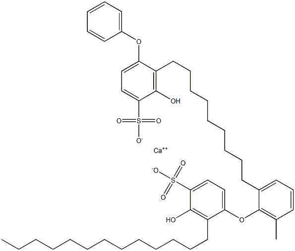 Bis(3-hydroxy-2-tridecyl[oxybisbenzene]-4-sulfonic acid)calcium salt