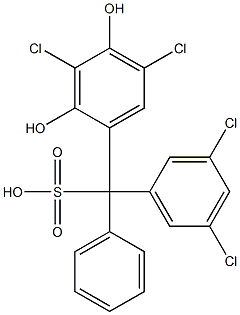 (3,5-Dichlorophenyl)(3,5-dichloro-2,4-dihydroxyphenyl)phenylmethanesulfonic acid