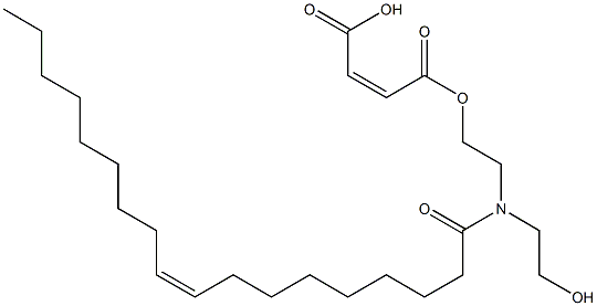 (Z)-2-ブテン二酸水素1-[2-[(2-ヒドロキシエチル)[(Z)-1-オキソ-9-オクタデセニル]アミノ]エチル] 化学構造式