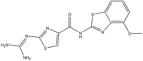 2-(ジアミノメチレンアミノ)-N-(4-メトキシ-2-ベンゾチアゾリル)チアゾール-4-カルボアミド 化学構造式