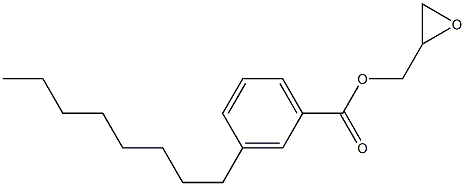 3-オクチル安息香酸グリシジル 化学構造式