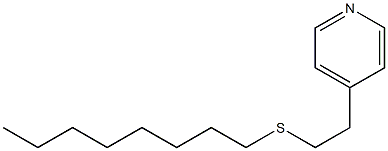 4-(2-オクチルチオエチル)ピリジン 化学構造式