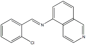 5-[(o-クロロベンジリデン)アミノ]イソキノリン 化学構造式