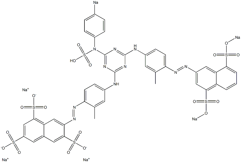7-[4-[4-[4-[4,8-Di(sodiosulfo)-2-naphtylazo]-3-methylanilino]-6-(p-sodiosulfoanilino)-1,3,5-triazin-2-ylamino]-2-methylphenylazo]-1,3,6-naphthalenetrisulfonic acid trisodium salt