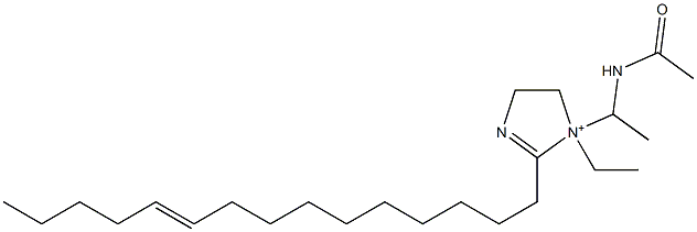 1-[1-(アセチルアミノ)エチル]-1-エチル-2-(10-ペンタデセニル)-2-イミダゾリン-1-イウム 化学構造式