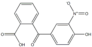 o-(4-ヒドロキシ-3-ニトロベンゾイル)安息香酸 化学構造式