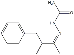 (3R)-3-メチル-4-フェニル-2-ブタノンセミカルバゾン 化学構造式