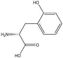 (R)-2-アミノ-3-(2-ヒドロキシフェニル)プロピオン酸 化学構造式