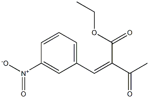 (Z)-2-アセチル-3-(3-ニトロフェニル)アクリル酸エチル 化学構造式
