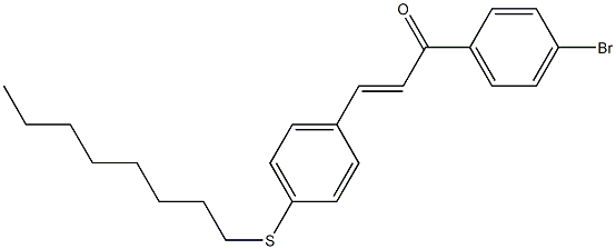 4-((オクチルチオ))-4'-ブロモカルコン 化学構造式